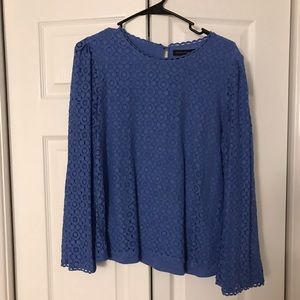 Banana Republic Lace Bell Sleeve Top